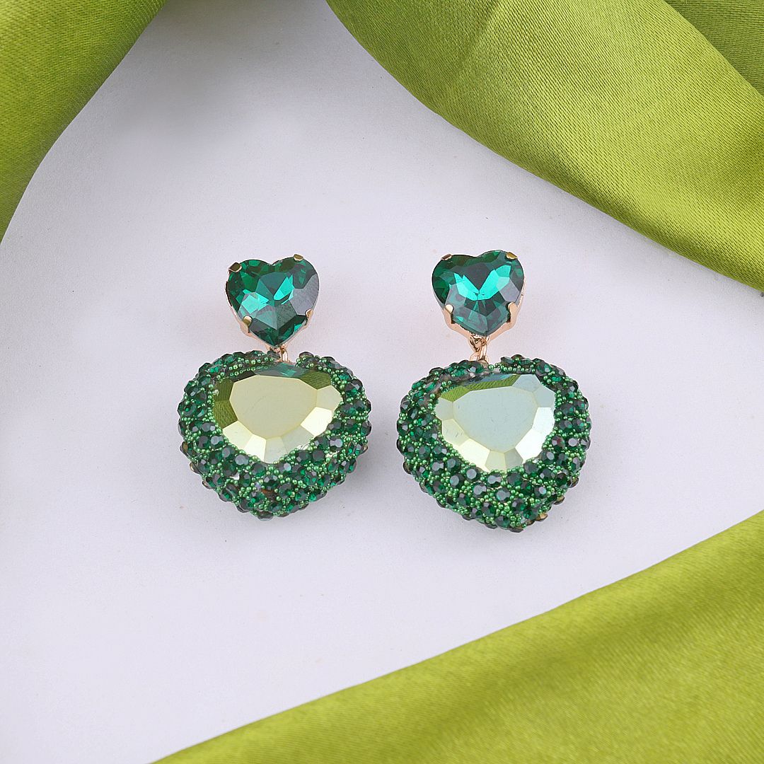 Bling Bloger Heart Earrings