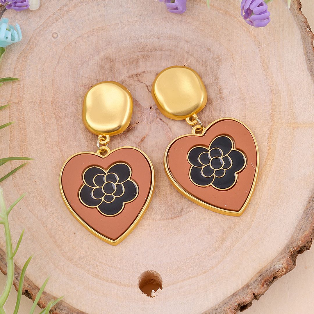 Coloured Heart  Earrings