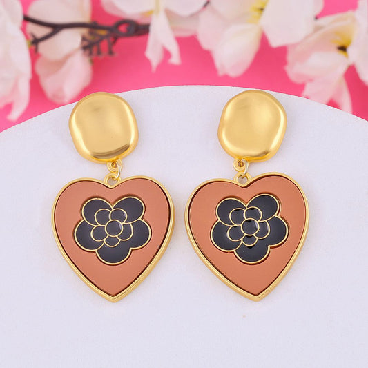 Coloured Heart  Earrings