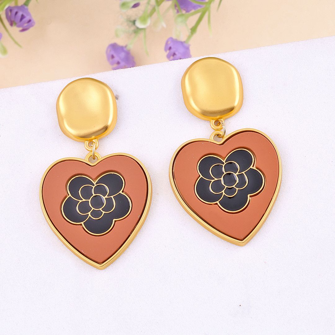 Coloured Heart  Earrings