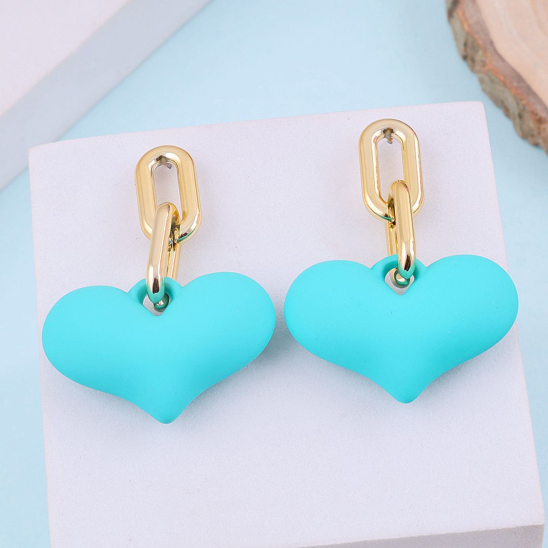 Coloured Heart  Earrings