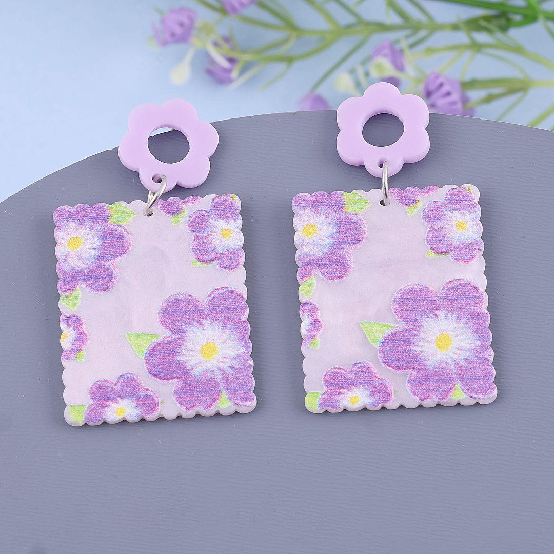 Lilac Quirky Earrings