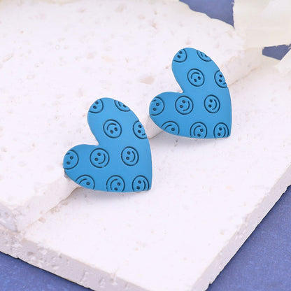 Heart Smiley Earrings