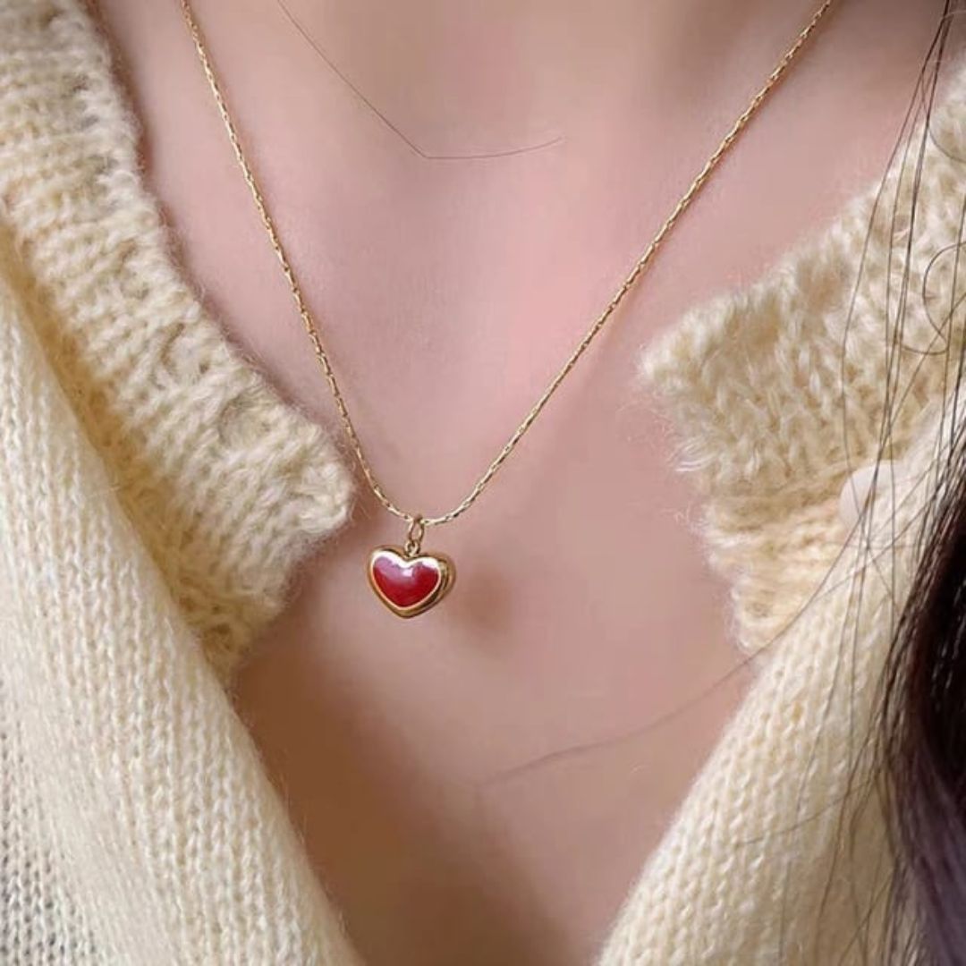 Red Love Heart Neckpiece