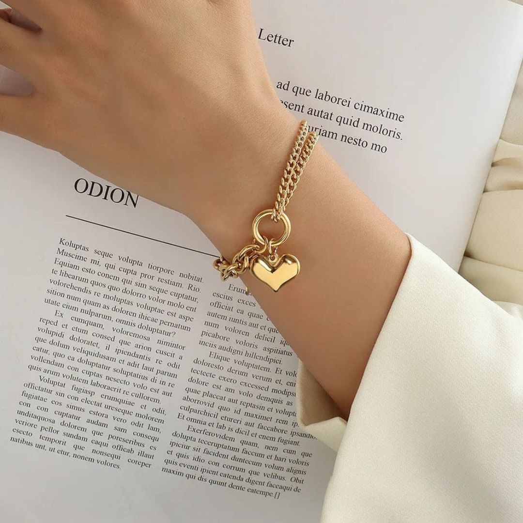 Dainty Heart Chain bracelet