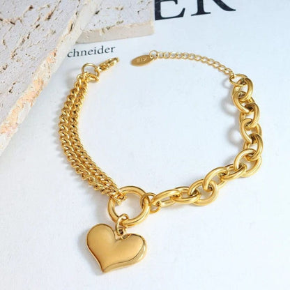 Dainty Heart Chain bracelet