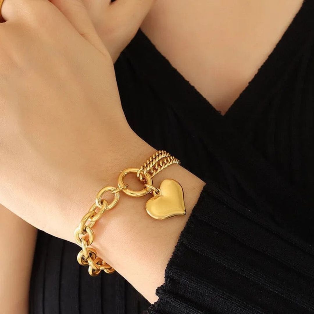 Dainty Heart Chain bracelet