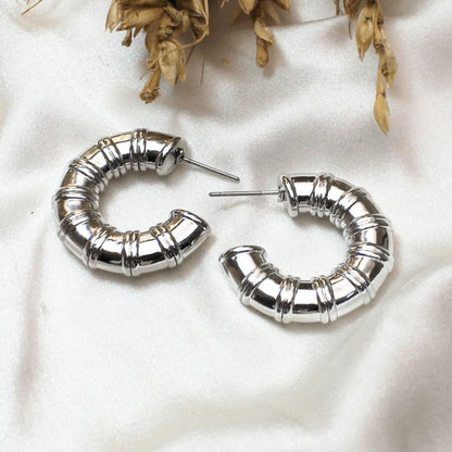 As Pretty As Silver Hoop Earrings