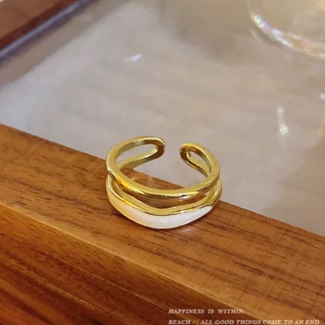 Ivory Wave Open Ring
