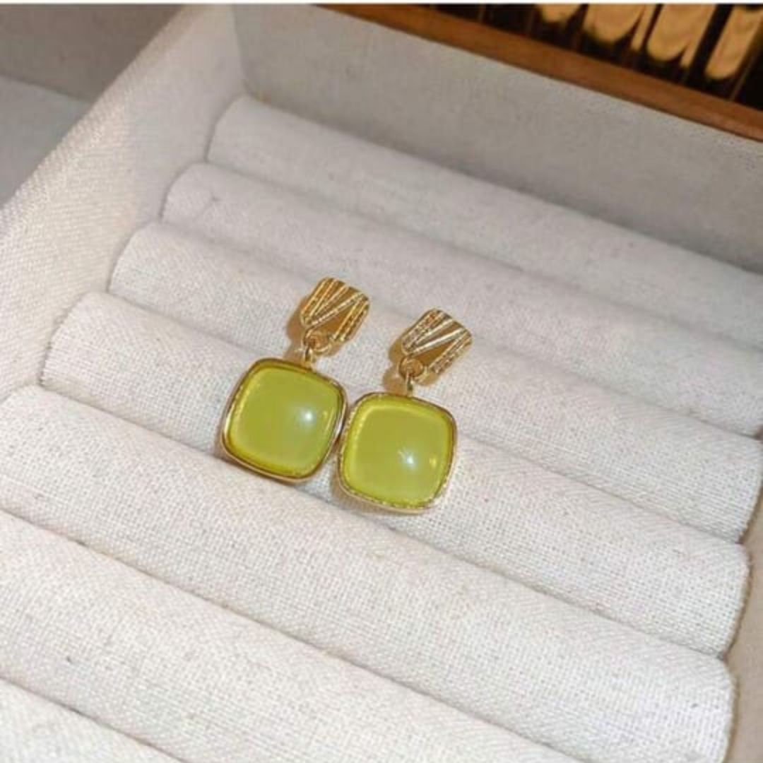 Crystal Drop Emerald Earrings