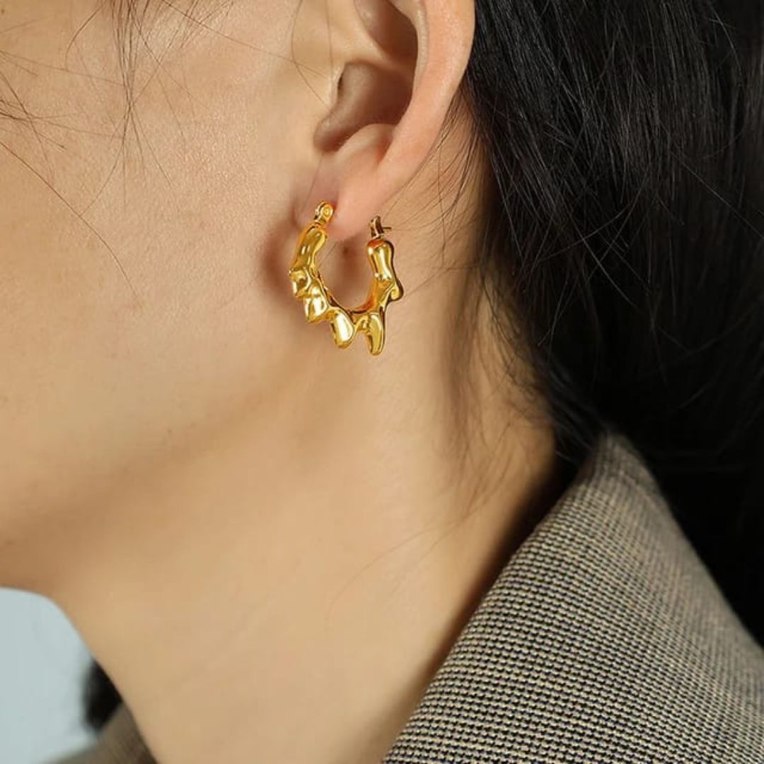 As Pretty As Gold Hoop Earrings