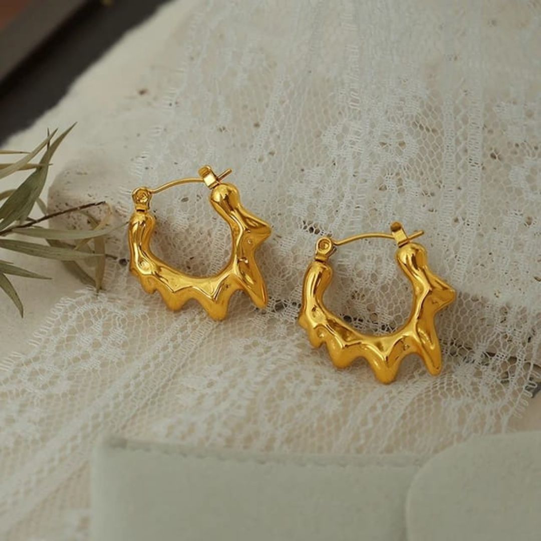 As Pretty As Gold Hoop Earrings