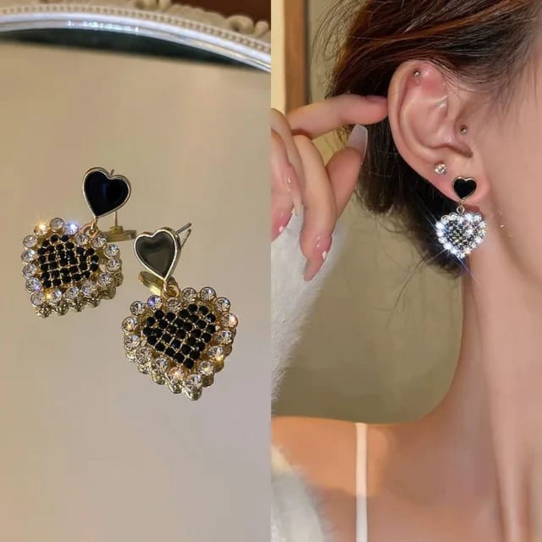 Bling Blogger Heart Earrings