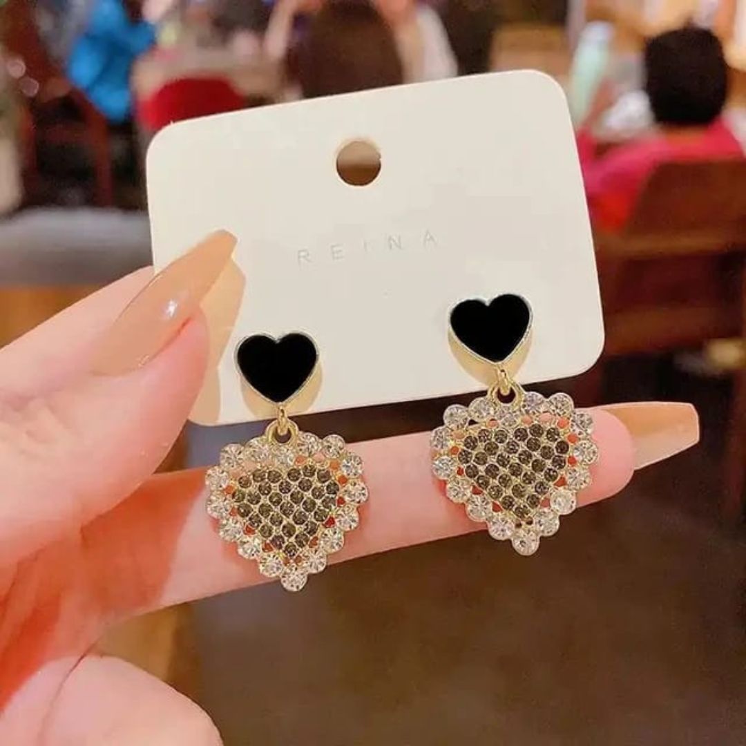 Bling Blogger Heart Earrings