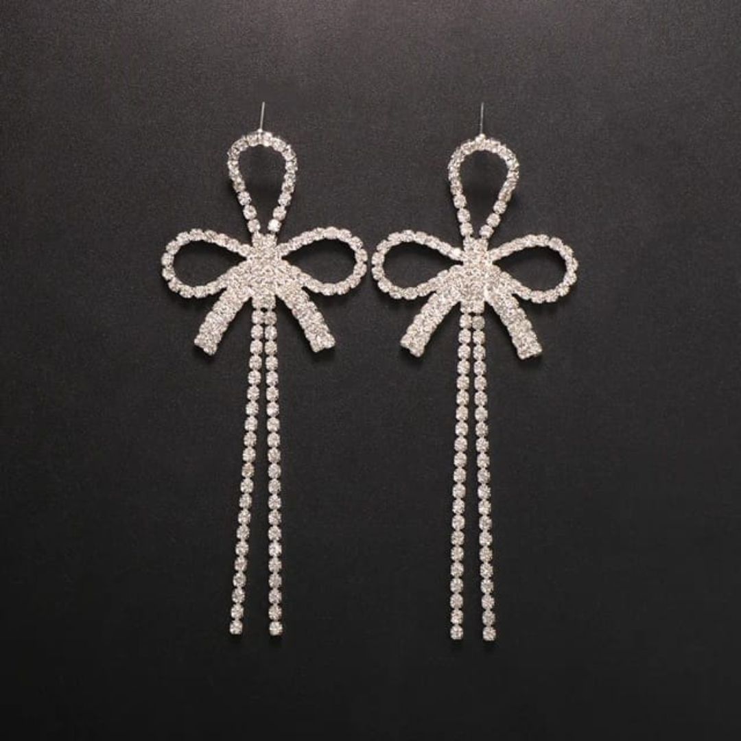 Bling Blogger Bow Chain Earrings