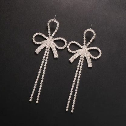 Bling Blogger Bow Chain Earrings