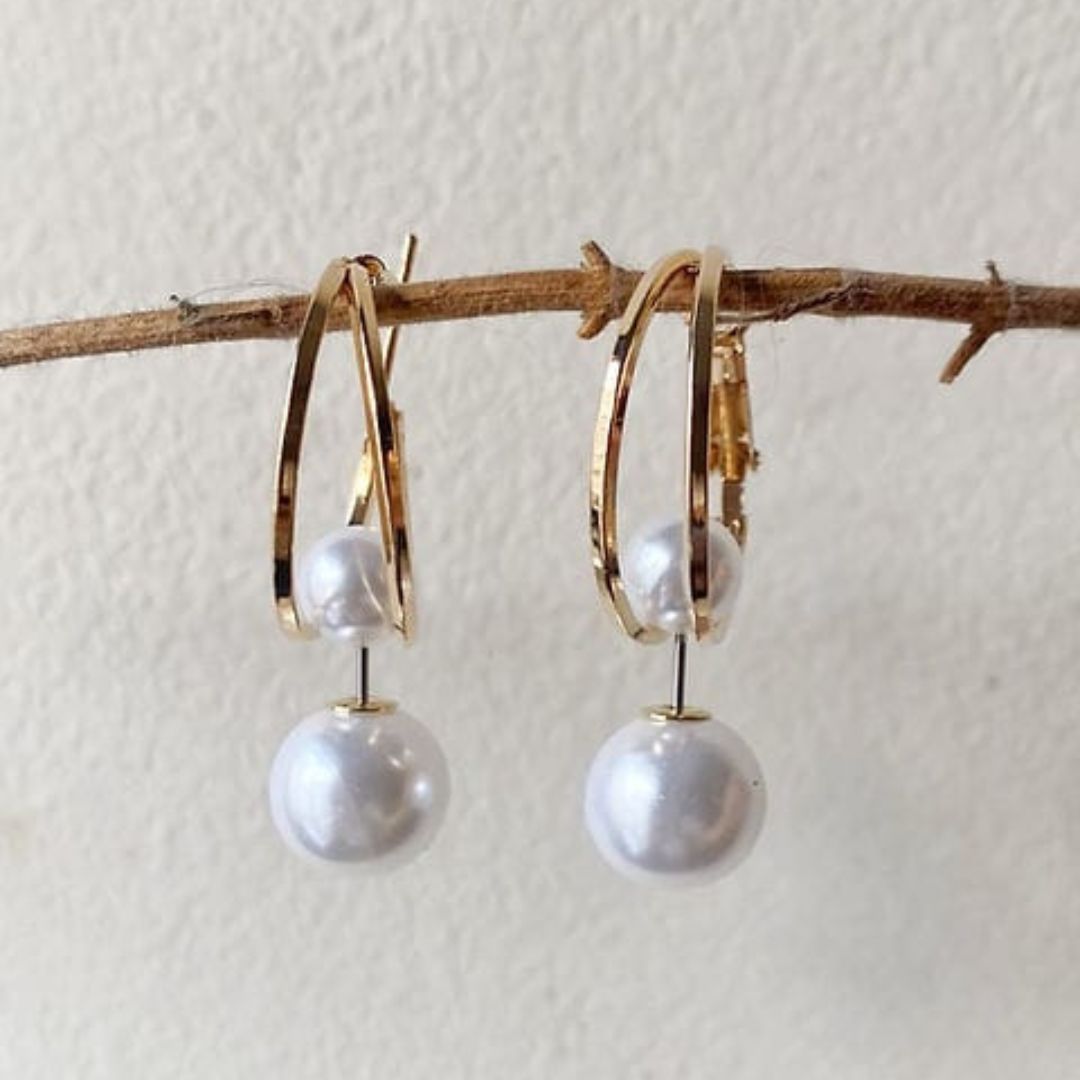 A Pearl Of Wisdom Hoop Earrings