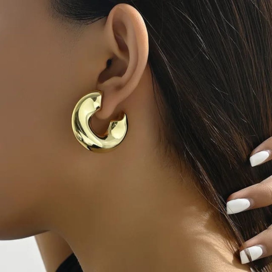 As Pretty As Gold Hoop Earrings