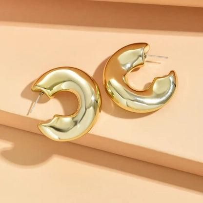 As Pretty As Gold Hoop Earrings