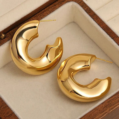 As Pretty As Gold Hoop Earrings