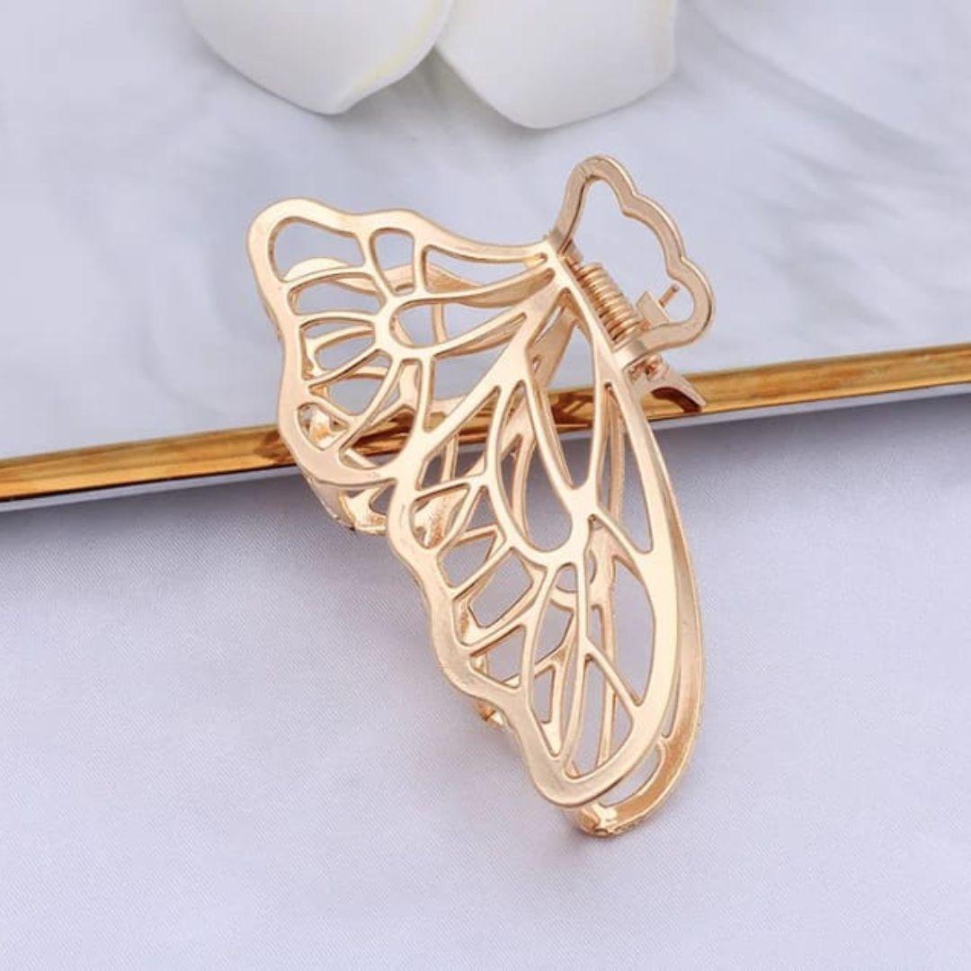 Golden Butterfly Hair Claw