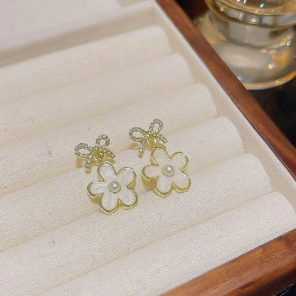 Flower Bow Earrings