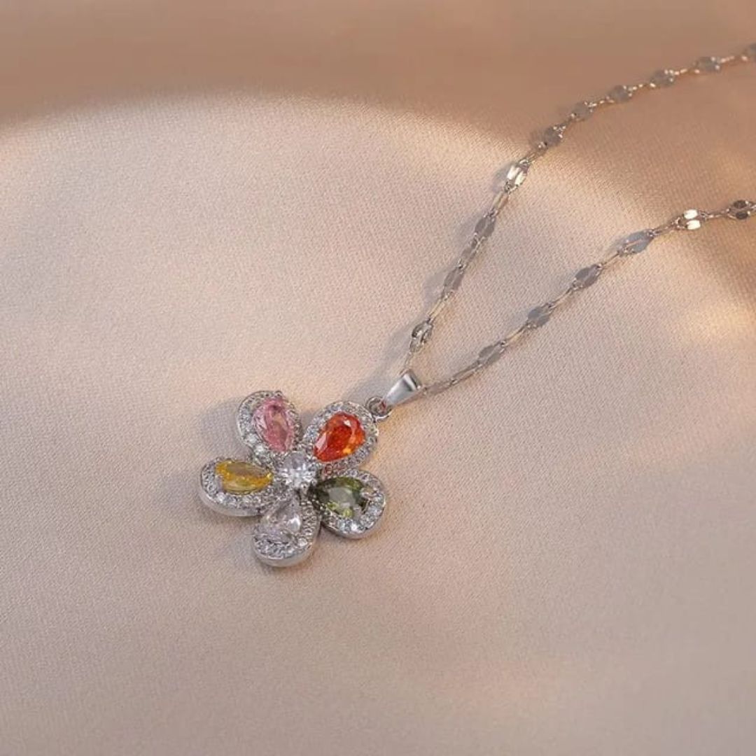 Multicolor Flower Neckpiece