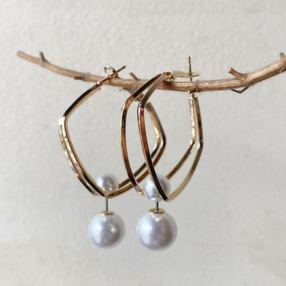 A Pearl Of Wisdom Hoop Earrings