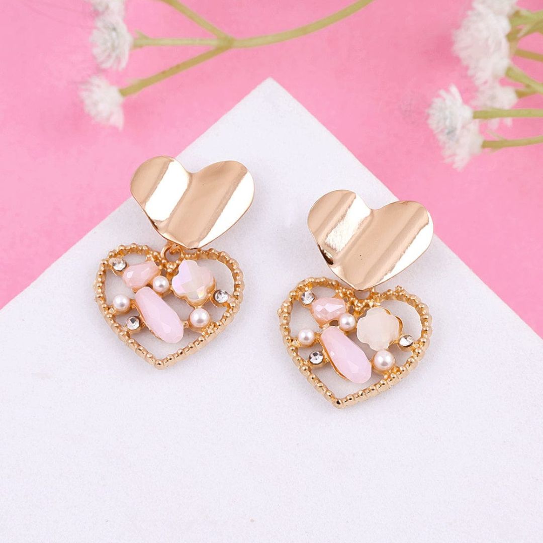 Bling Bloger Heart Earrings