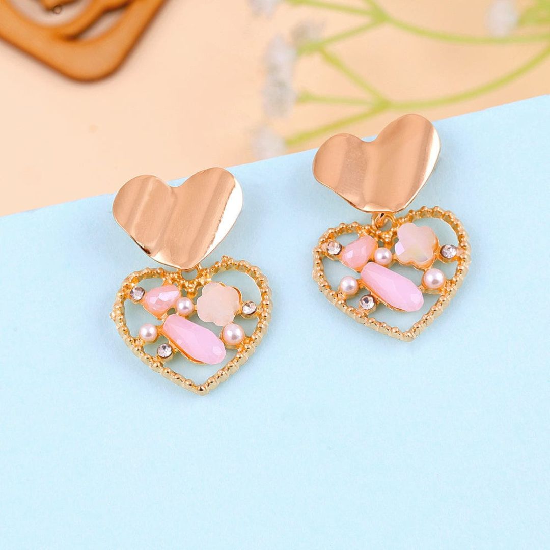 Bling Bloger Heart Earrings