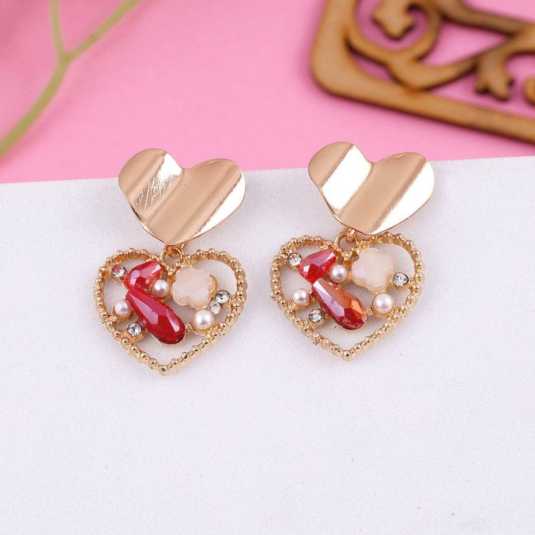 Bling Blogger Heart Earrings