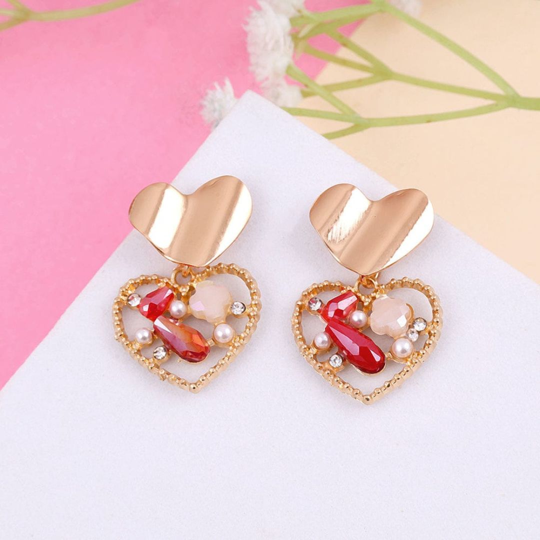 Bling Blogger Heart Earrings