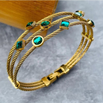 Emerald Statement  Bracelet