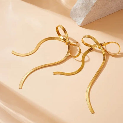 Golden Bow Earrings