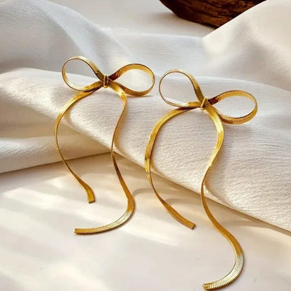 Golden Bow Earrings