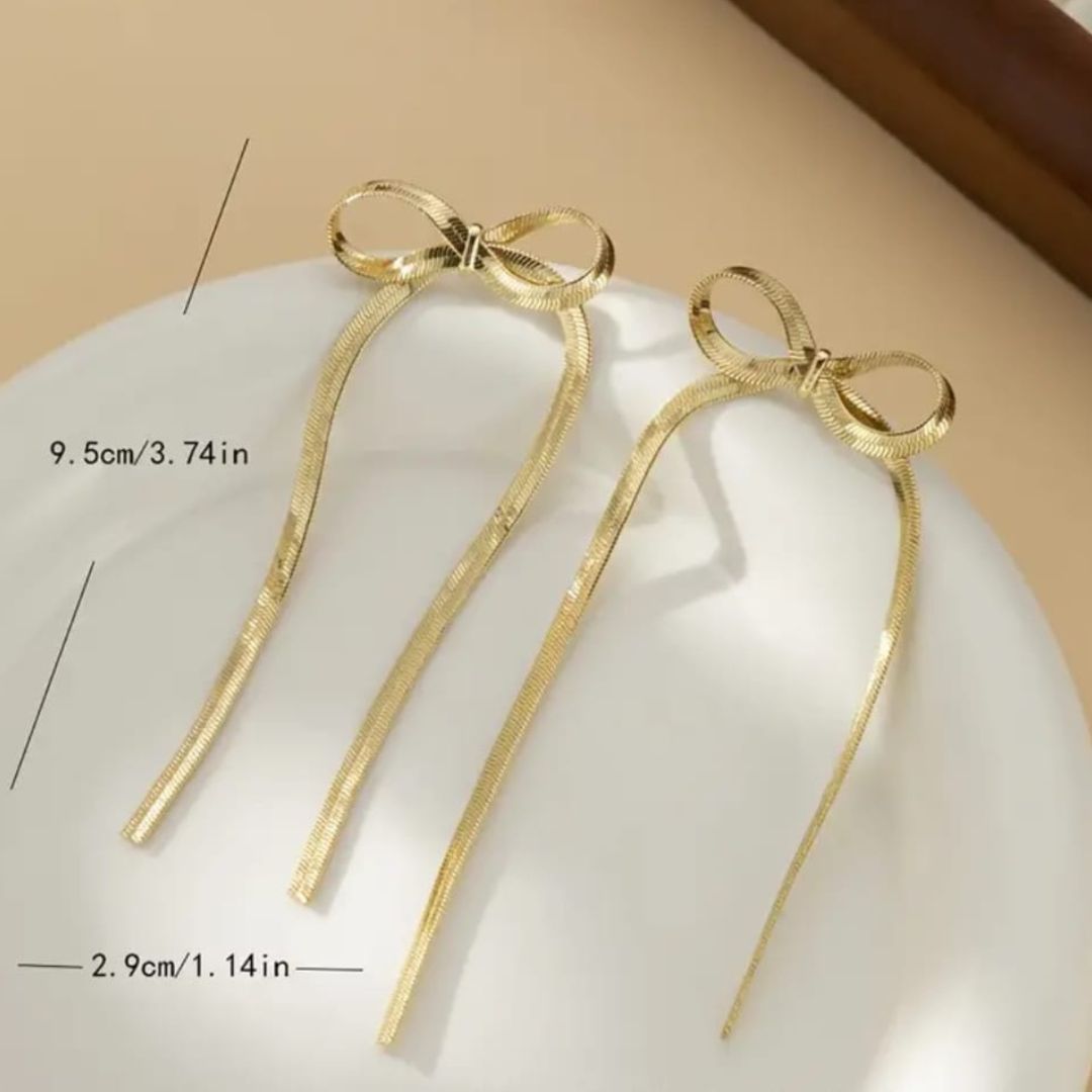 Golden Bow Earrings