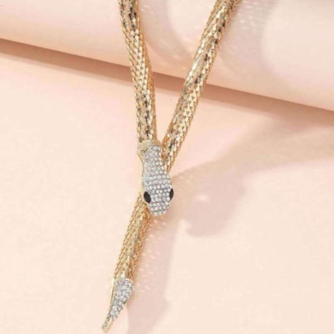 Bohemian Golden Snake Necklace