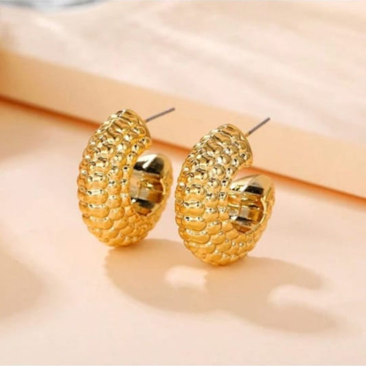 As Pretty As Gold Hoop Earrings