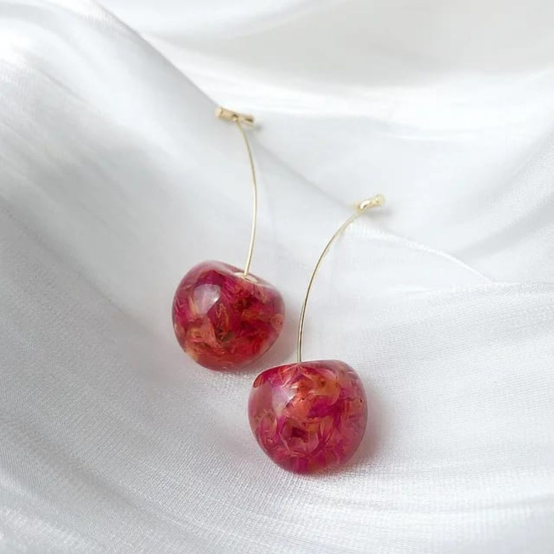 Blow of Cherry Quirky Earrings