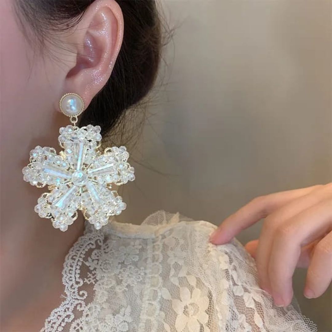 Daisy Crystal Statement Earrings