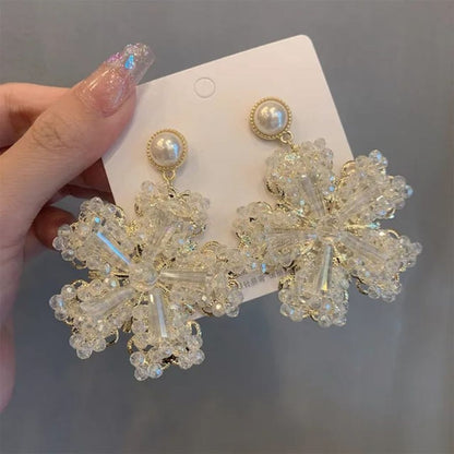 Daisy Crystal Statement Earrings