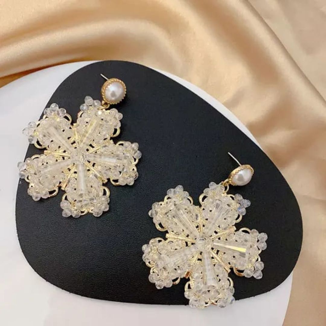 Daisy Crystal Statement Earrings