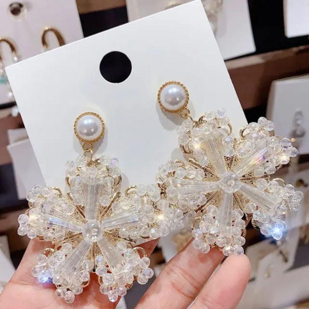 Daisy Crystal Statement Earrings