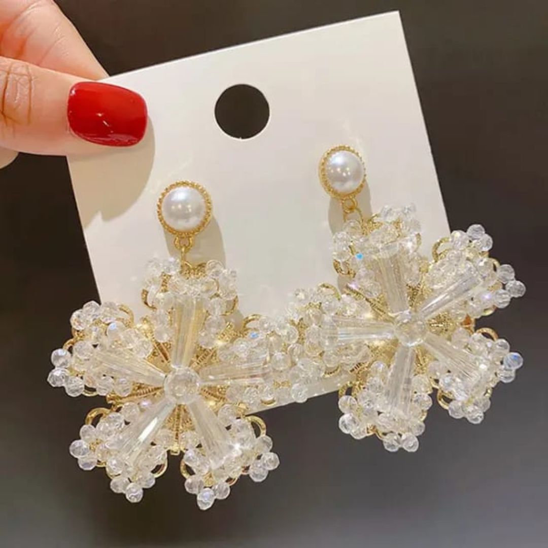 Daisy Crystal Statement Earrings