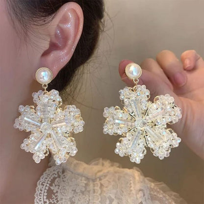 Daisy Crystal Statement Earrings