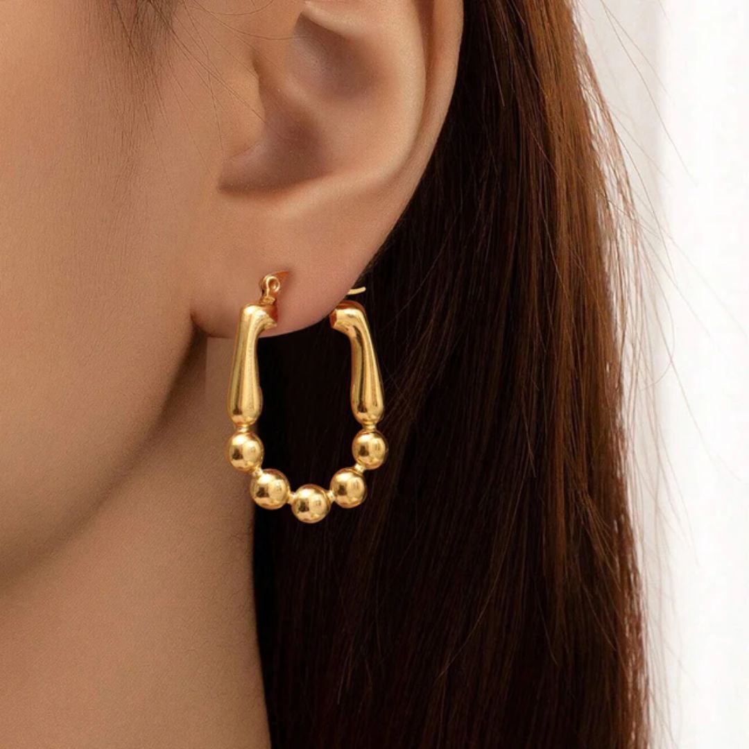 As Pretty As Gold Hoop Earrings