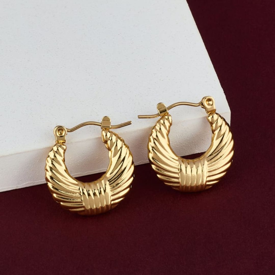 As Pretty As Gold Hoop Earrings