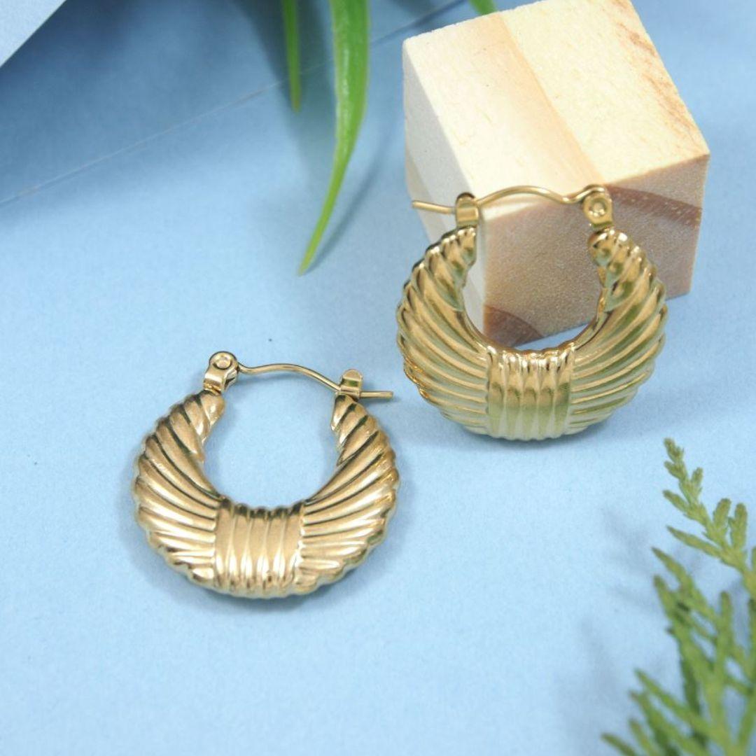 As Pretty As Gold Hoop Earrings