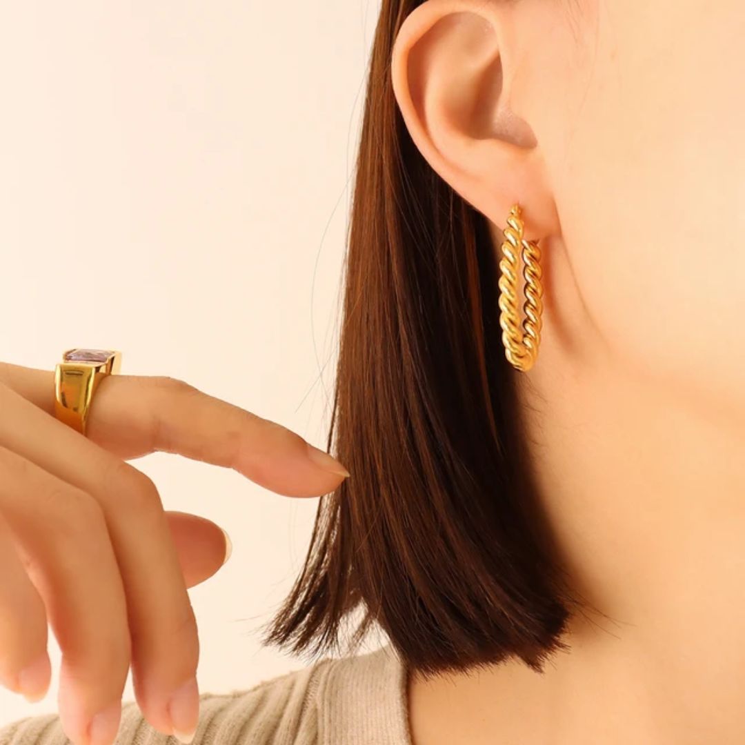 As Pretty As Gold Hoop Earrings