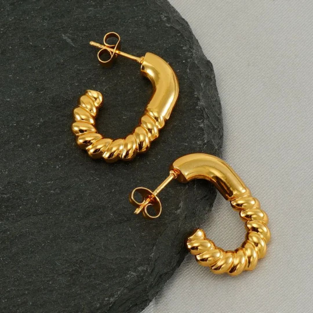 As Pretty As Gold Hoop Earrings